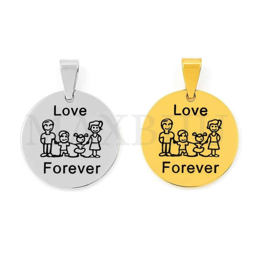 Stainless Steel Pendant - Love Forever (20mm)