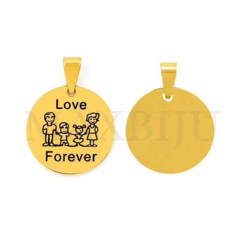 Stainless Steel Pendant - Love Forever (20mm)