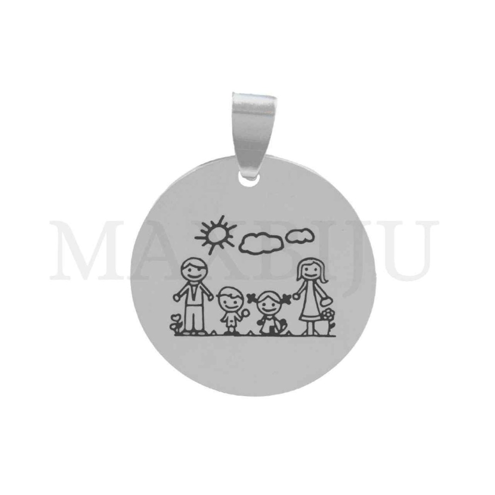 Stainless Steel Pendant - Family (25mm)