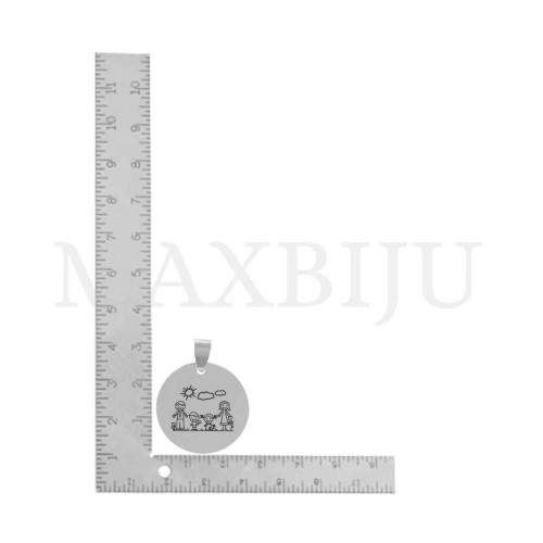 Stainless Steel Pendant - Family (25mm)