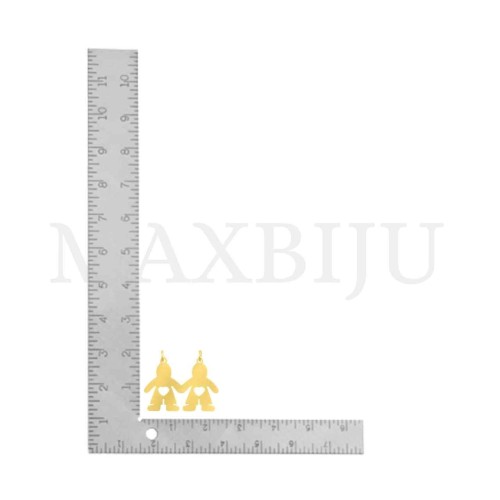 Stainless Steel Pendant - Two Boys 21x16mm