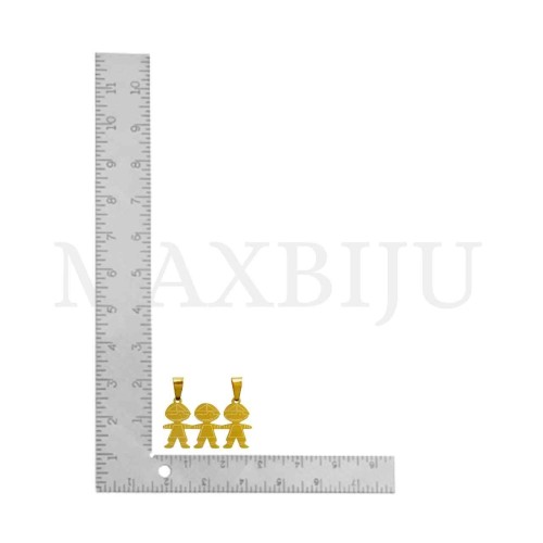 Stainless Steel Pendant - Three Boys 27x15mm