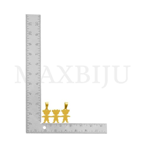 Stainless Steel Pendant - Three Girls 27x15mm