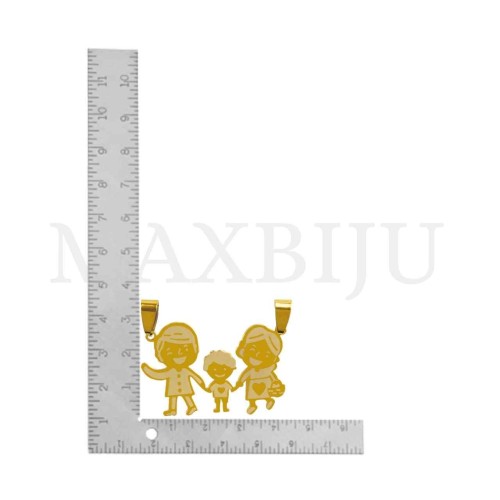 Stainless Steel Pendant - Family 40x25mm