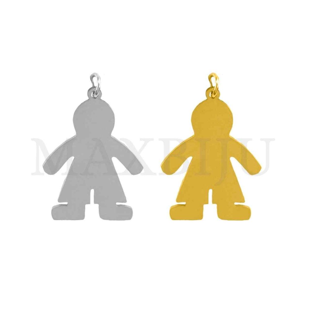 Stainless Steel Pendant - Boy 15x20mm