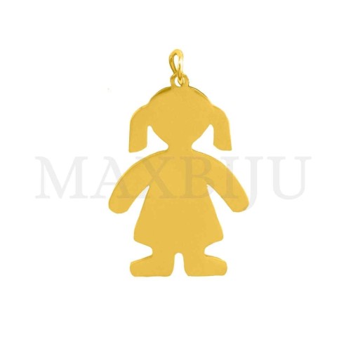 Stainless Steel Pendant - Girl 15x20mm