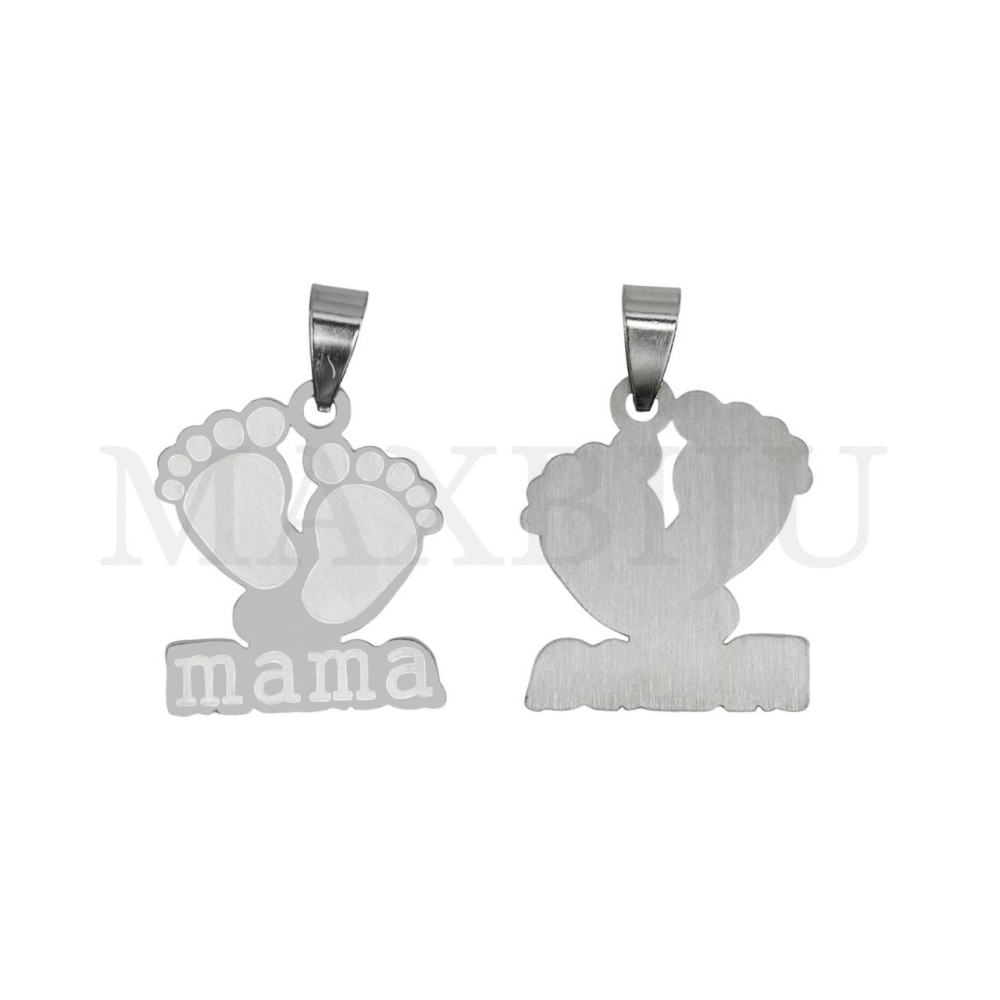 Stainless Steel Pendant - Mama 23x26mm
