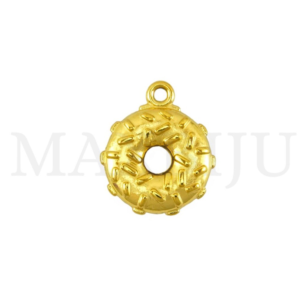 Stainless Steel Donut Pendant 11mm.
