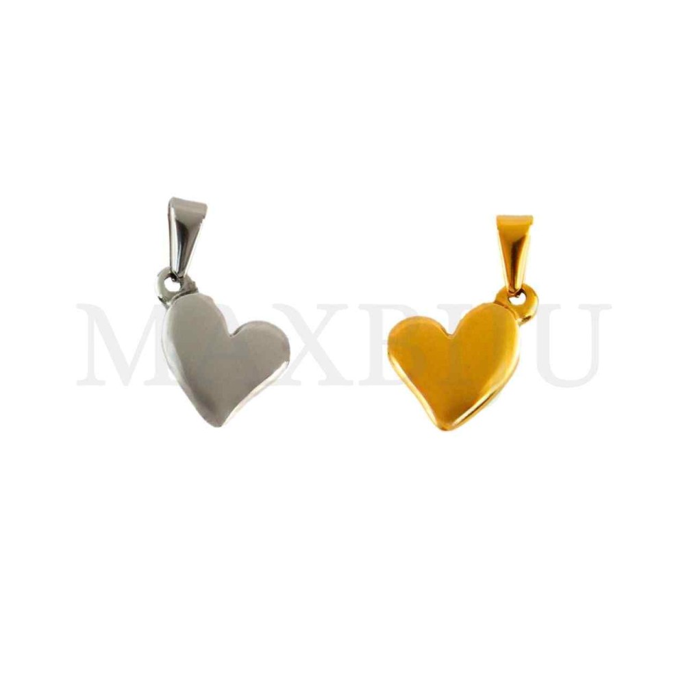 Stainless Steel Heart Pendant 
14x18mm.