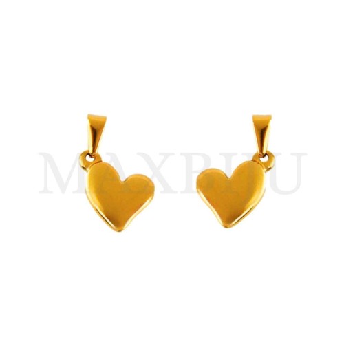 Stainless Steel Heart Pendant 
14x18mm.