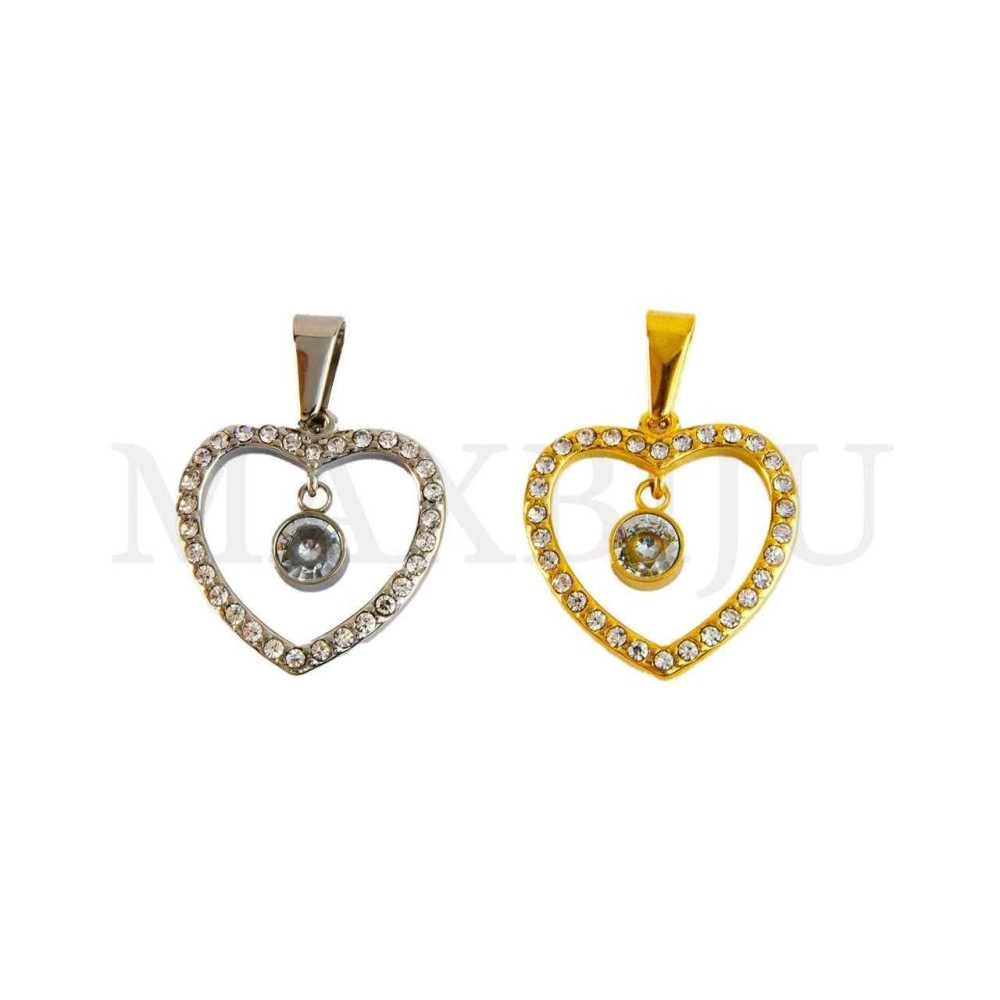 Stainless Steel Heart Pendant 
25x26mm.