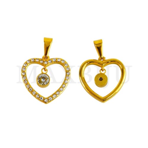 Stainless Steel Heart Pendant 
25x26mm.