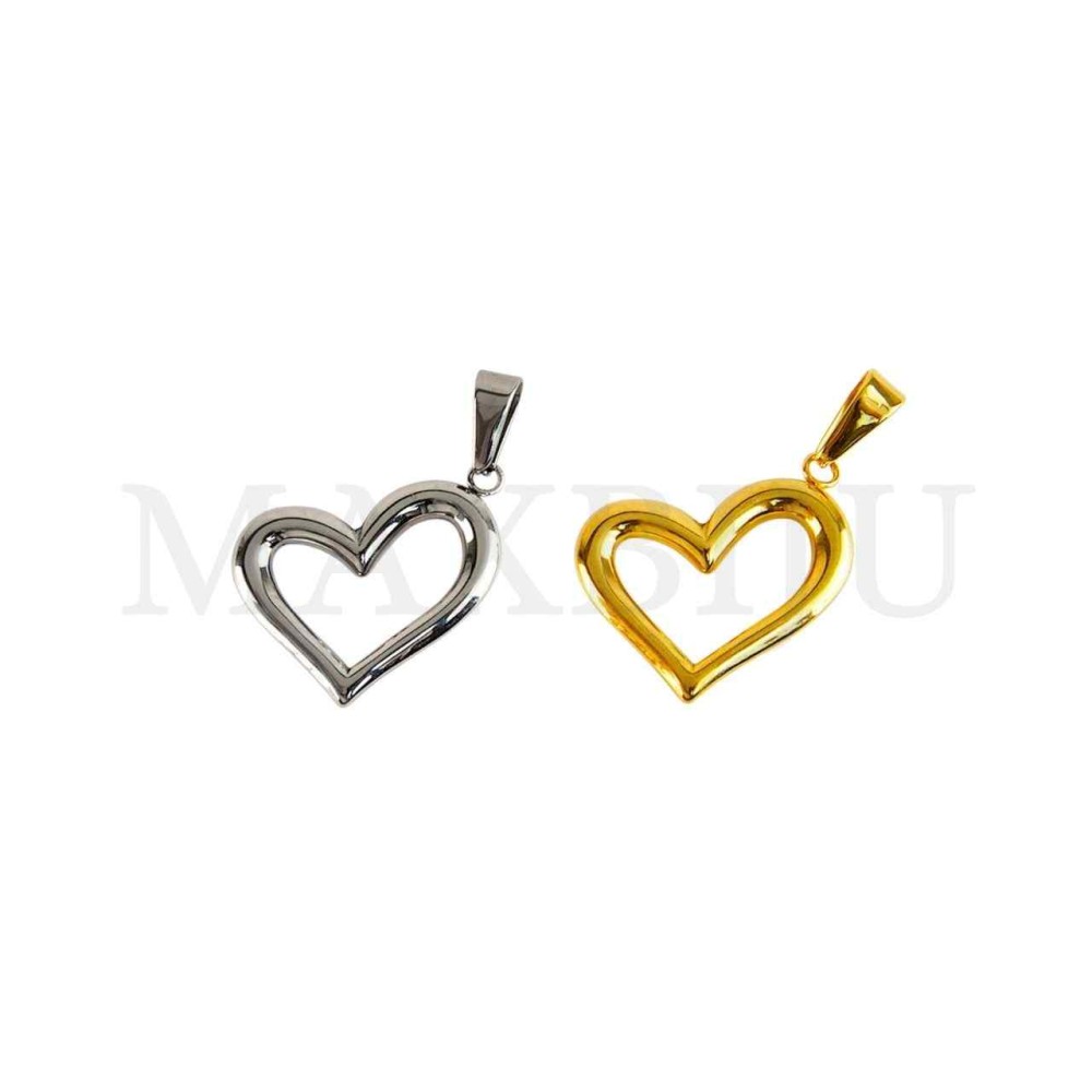 Stainless Steel Heart Pendant 
28x23mm.