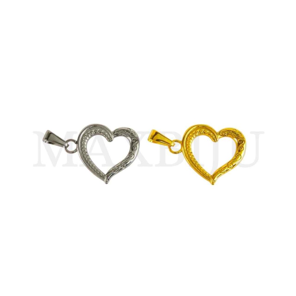 Stainless Steel Heart Pendant 
26x25mm.