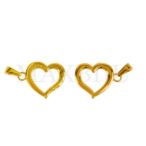 Stainless Steel Heart Pendant 
26x25mm.