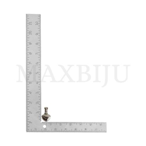 Stainless Steel Heart Pendant 9x11mm.