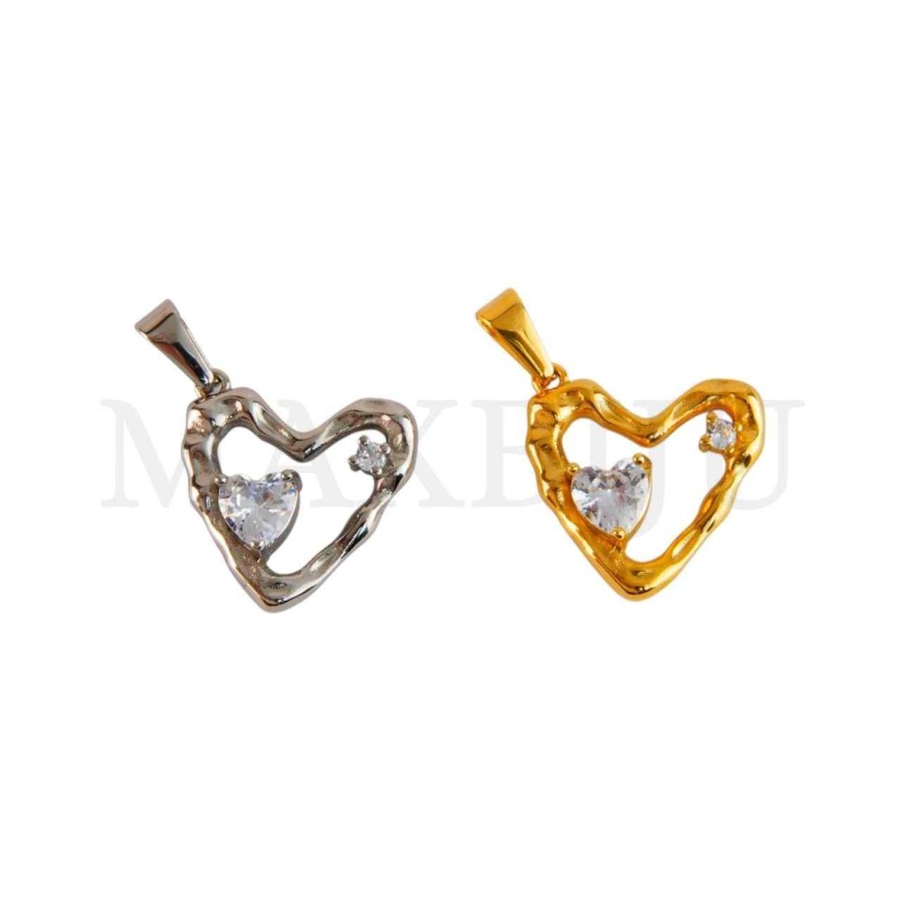 Stainless Steel Heart Pendant 25mm.