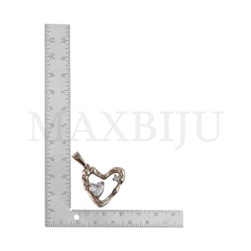 Stainless Steel Heart Pendant 25mm.