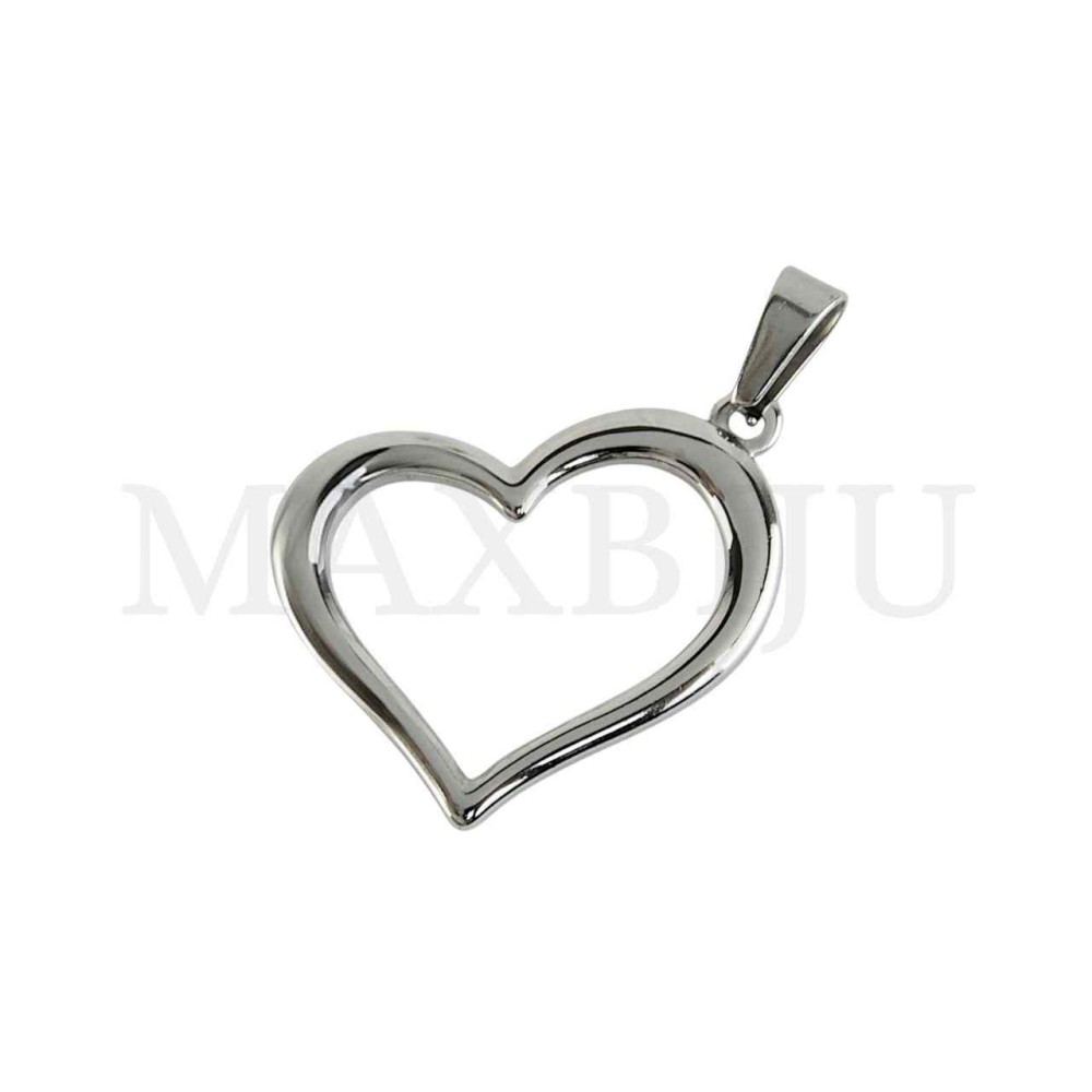 Stainless Steel Heart Pendant 36x30mm.