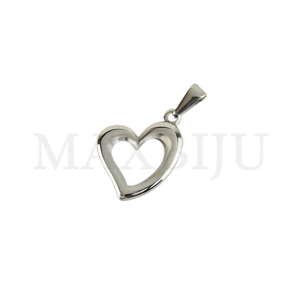Stainless Steel Heart Pendant 20x21mm.