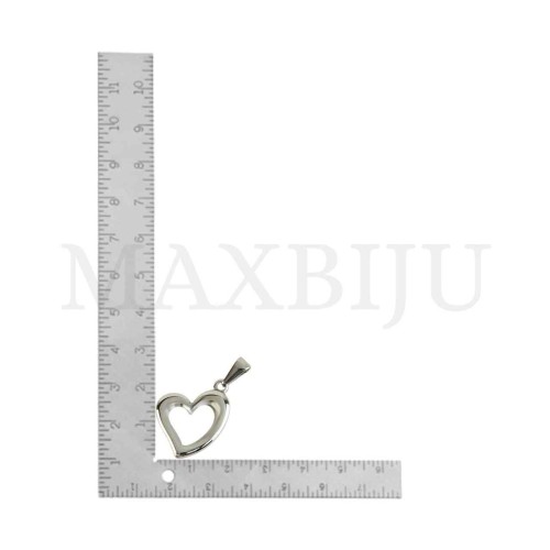 Stainless Steel Heart Pendant 20x21mm.