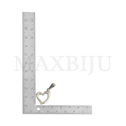 Stainless Steel Heart Pendant 16x20mm.