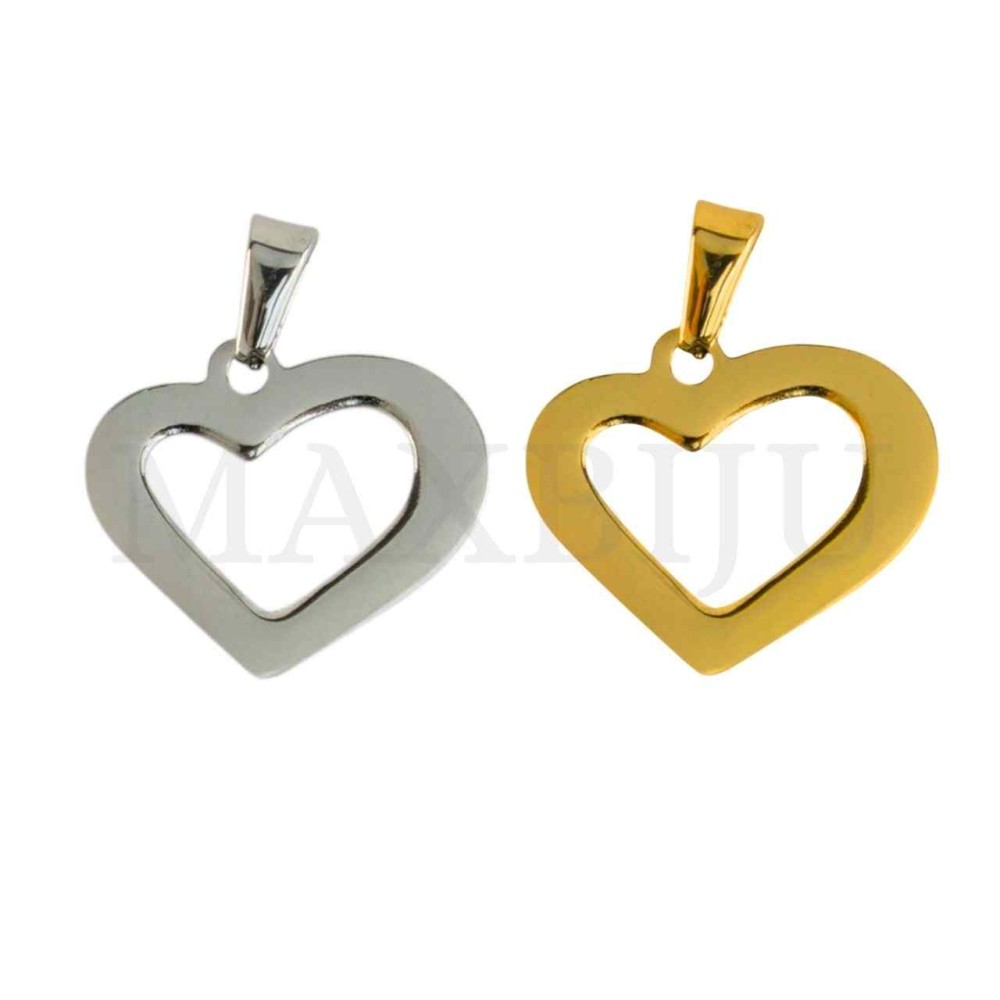 Stainless Steel Heart Pendant 18x16mm.