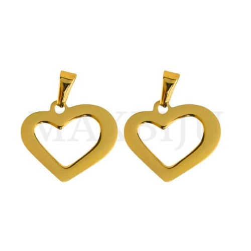 Stainless Steel Heart Pendant 18x16mm.