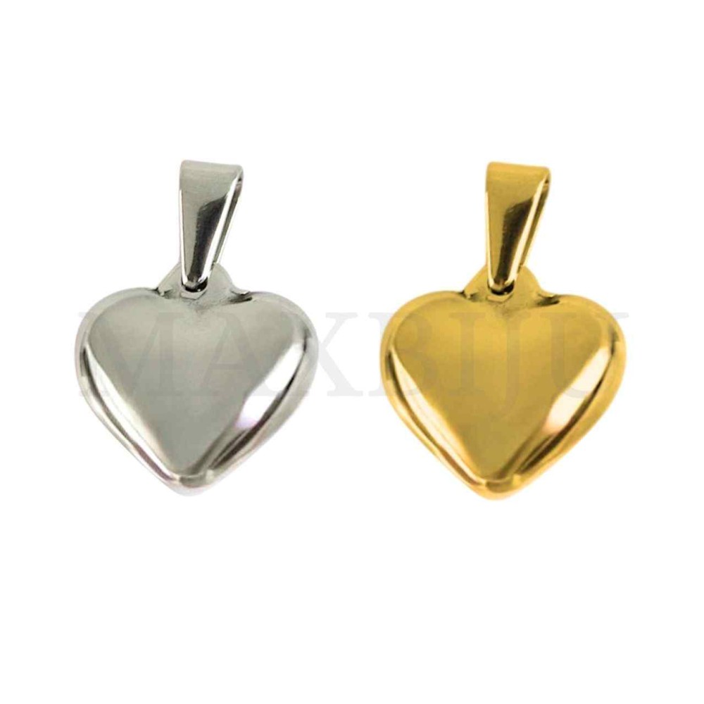Stainless Steel Heart Pendant 16mm.