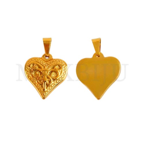 Stainless Steel Heart Pendant 15x17mm.