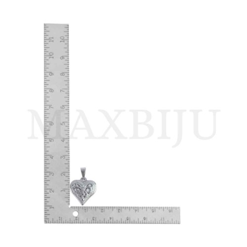 Stainless Steel Heart Pendant 15x17mm.
