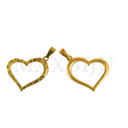 Stainless Steel Heart Pendant 37x38mm.