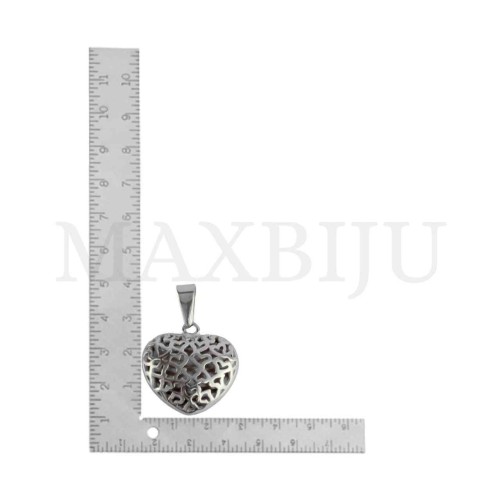 Stainless Steel Heart Pendant 29x27mm.