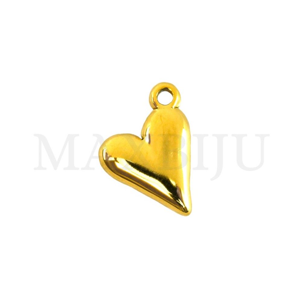 Stainless Steel Heart Pendant  9x12mm.