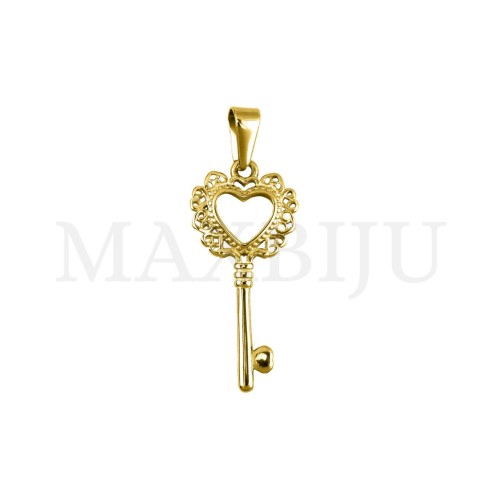 Stainless Steel Heart Pendant  15x33mm.