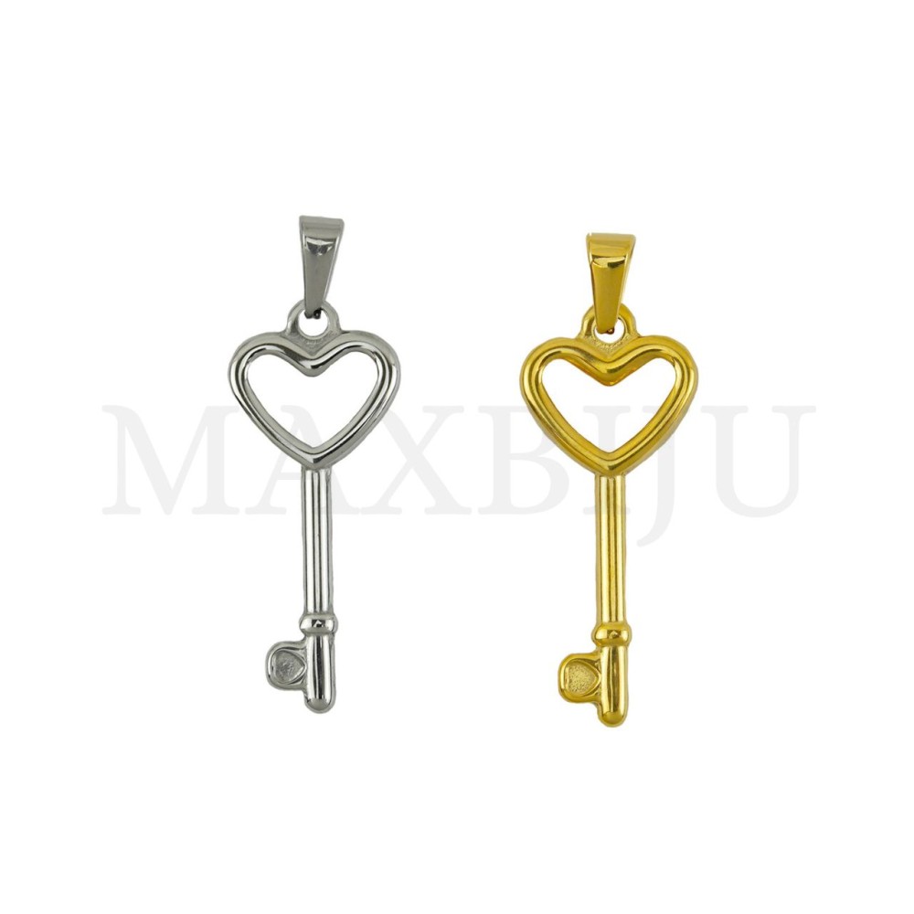 Stainless Steel Heart Pendant  15x36mm.
