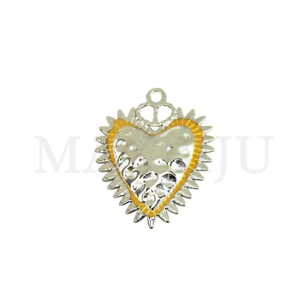 Stainless Steel Heart Pendant  22x27mm.