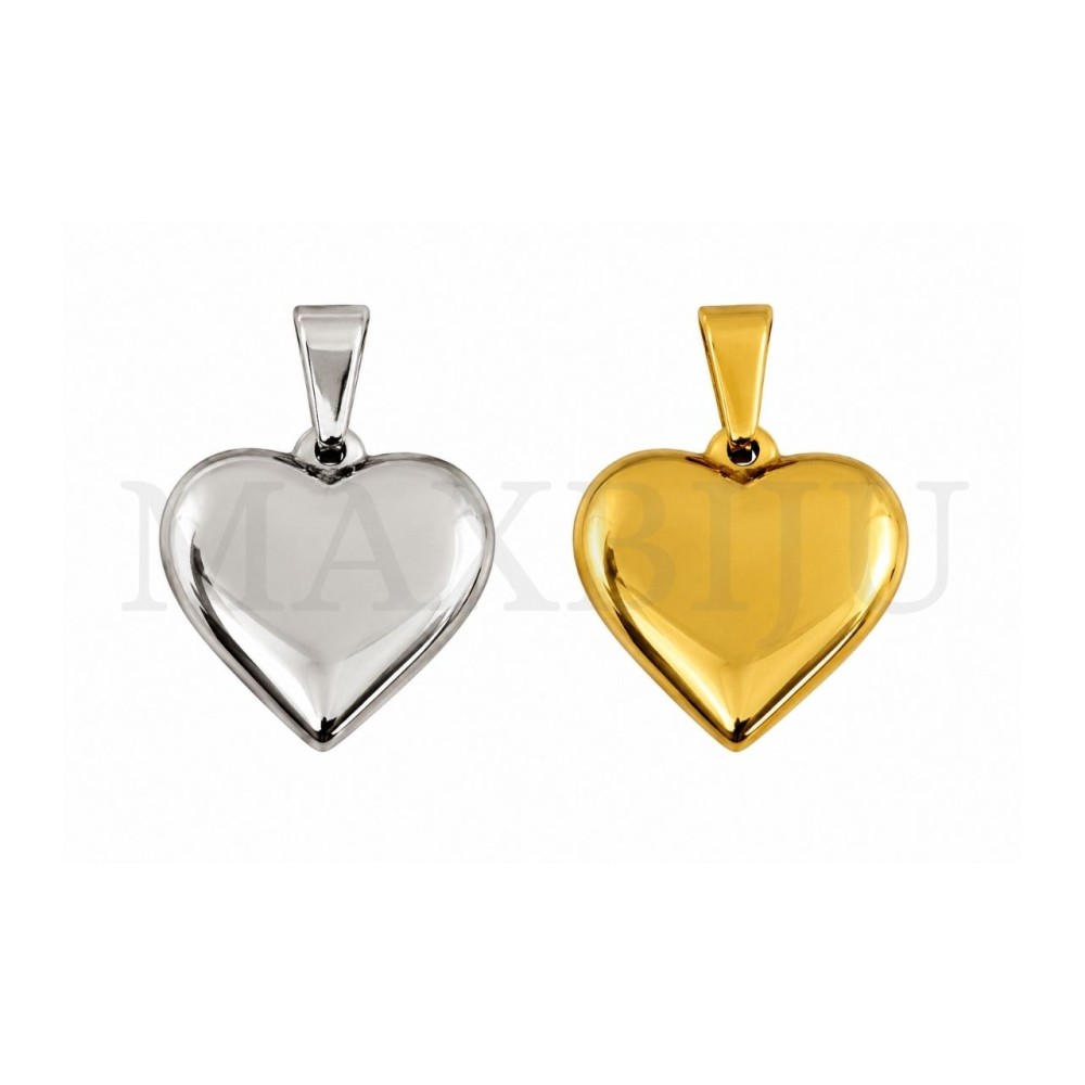 Stainless Steel Heart Pendant 21x20mm.