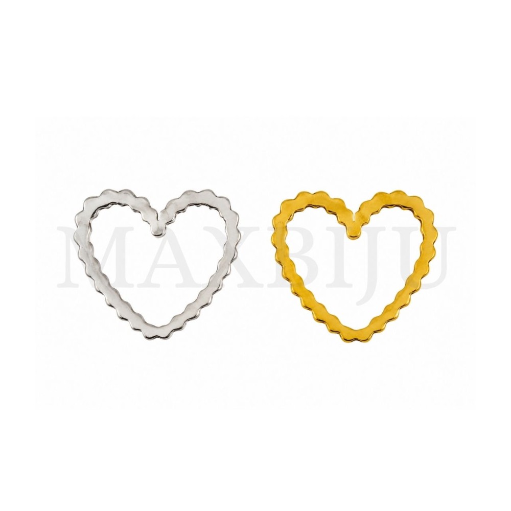 Stainless Steel Heart Pendant 12x12mm.