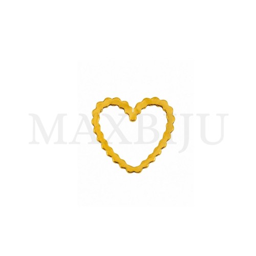 Stainless Steel Heart Pendant 12x12mm.