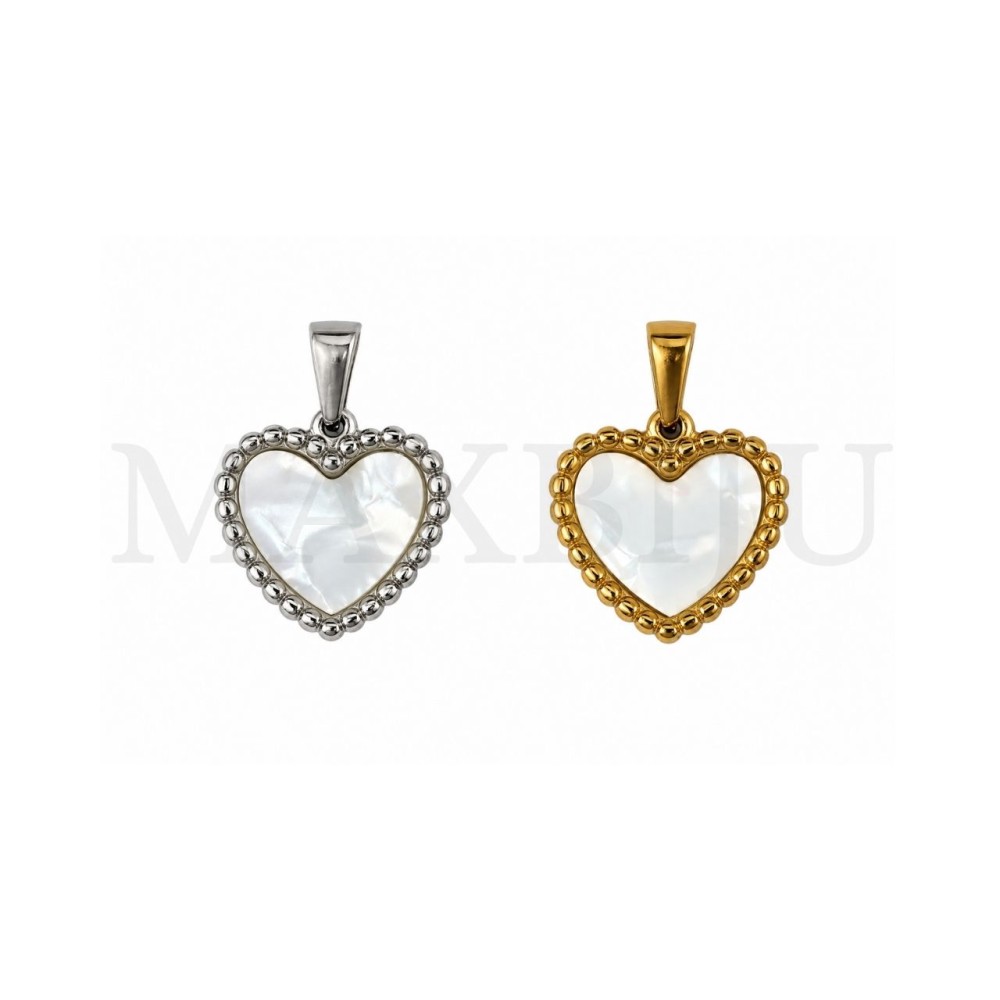 Stainless Steel Heart Pendant 20x20mm.