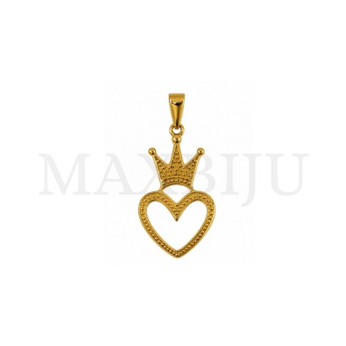 Stainless Steel Heart Pendant 19x34mm.