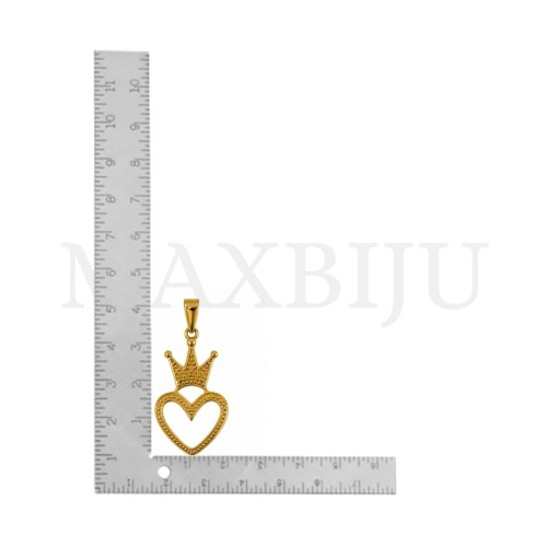 Stainless Steel Heart Pendant 19x34mm.