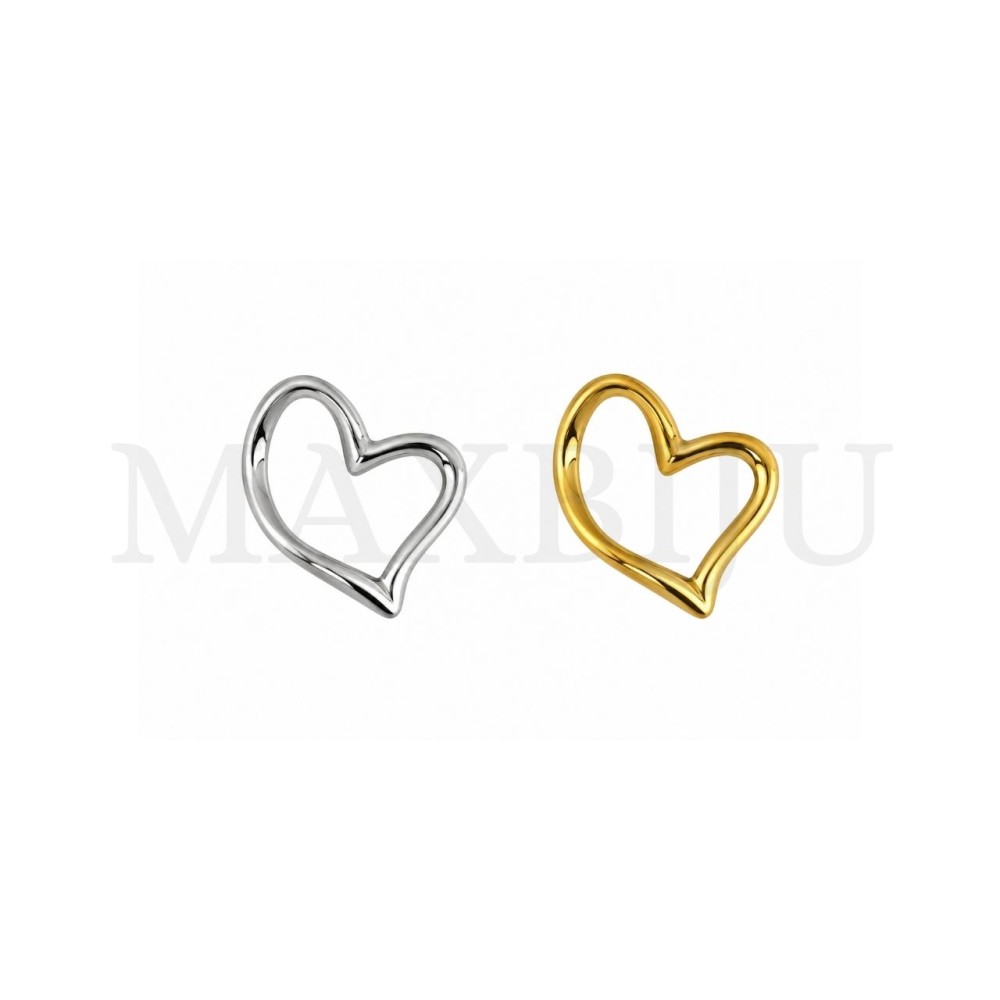 Stainless Steel Heart Pendant 16x15mm.