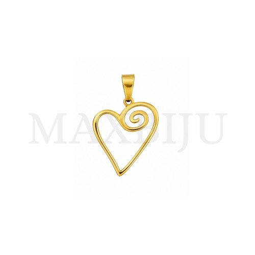 Stainless Steel Heart Pendant 24x28mm.