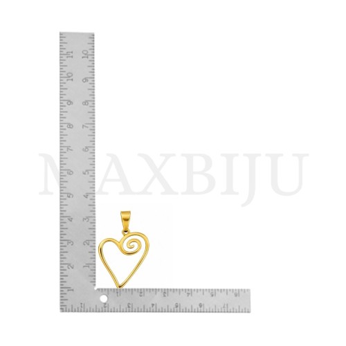 Stainless Steel Heart Pendant 24x28mm.