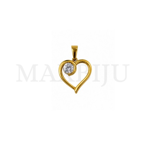 Stainless Steel Heart Pendant 22x21mm.