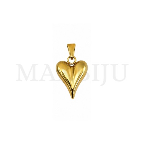 Stainless Steel Heart Pendant 17x21mm.