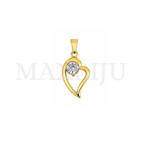 Stainless Steel Heart Pendant 18x31mm.