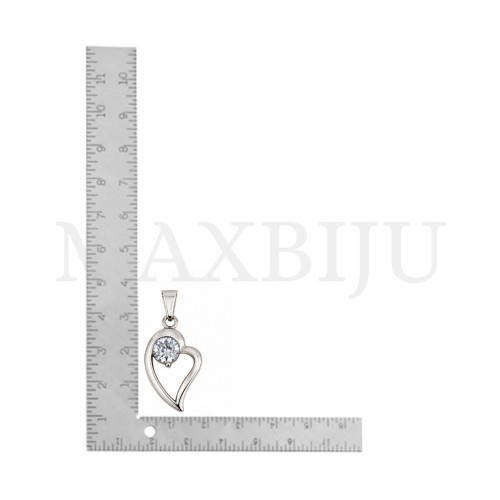 Stainless Steel Heart Pendant 18x31mm.